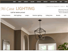 Tablet Screenshot of micasalighting.com